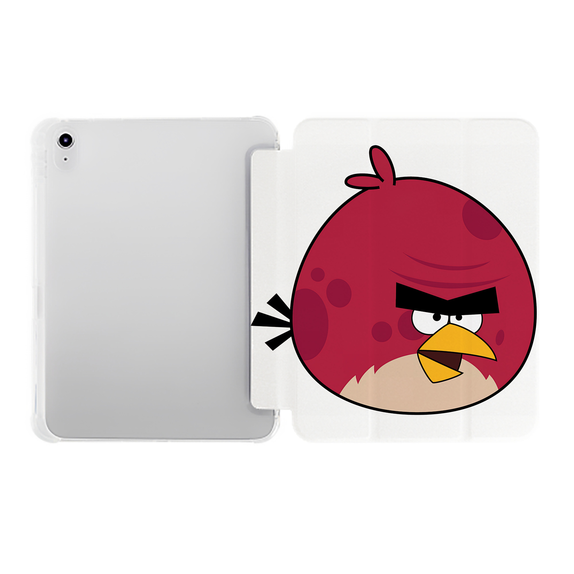 （画像用） Angry Birds アングリーバード IPad ケース ペン収納付き 三つ折りスタンド PUレザー×シリコン 対応機種9.5/10.5/10.9インチ